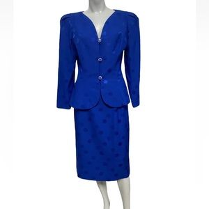 Vintage Ricki Lang for Steve‎ Stoller sz 12 skirt suit   READ